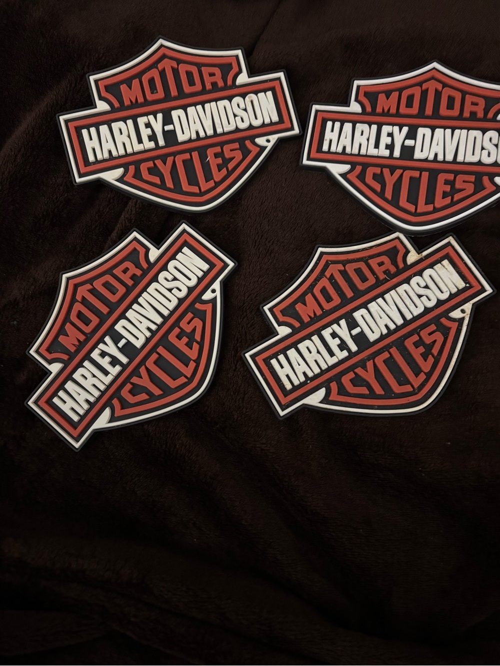 Harley-Davidson Black Shirt with Red and White Shield Coaster set of 4